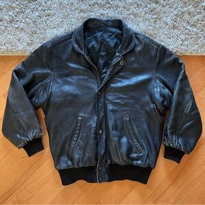 Vintage Roots Black Leather Jacket